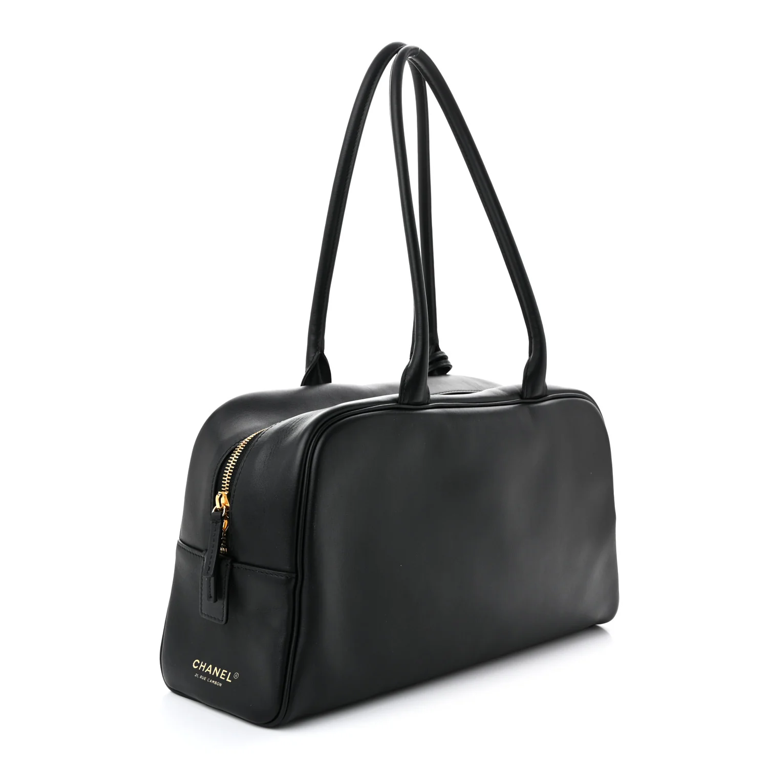 Calfskin Large Perfect Bowling Bag Black - Top Club