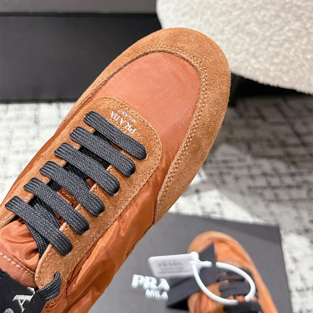 PRADA Collapse Re-Nylon and suede sneakers - Top Club
