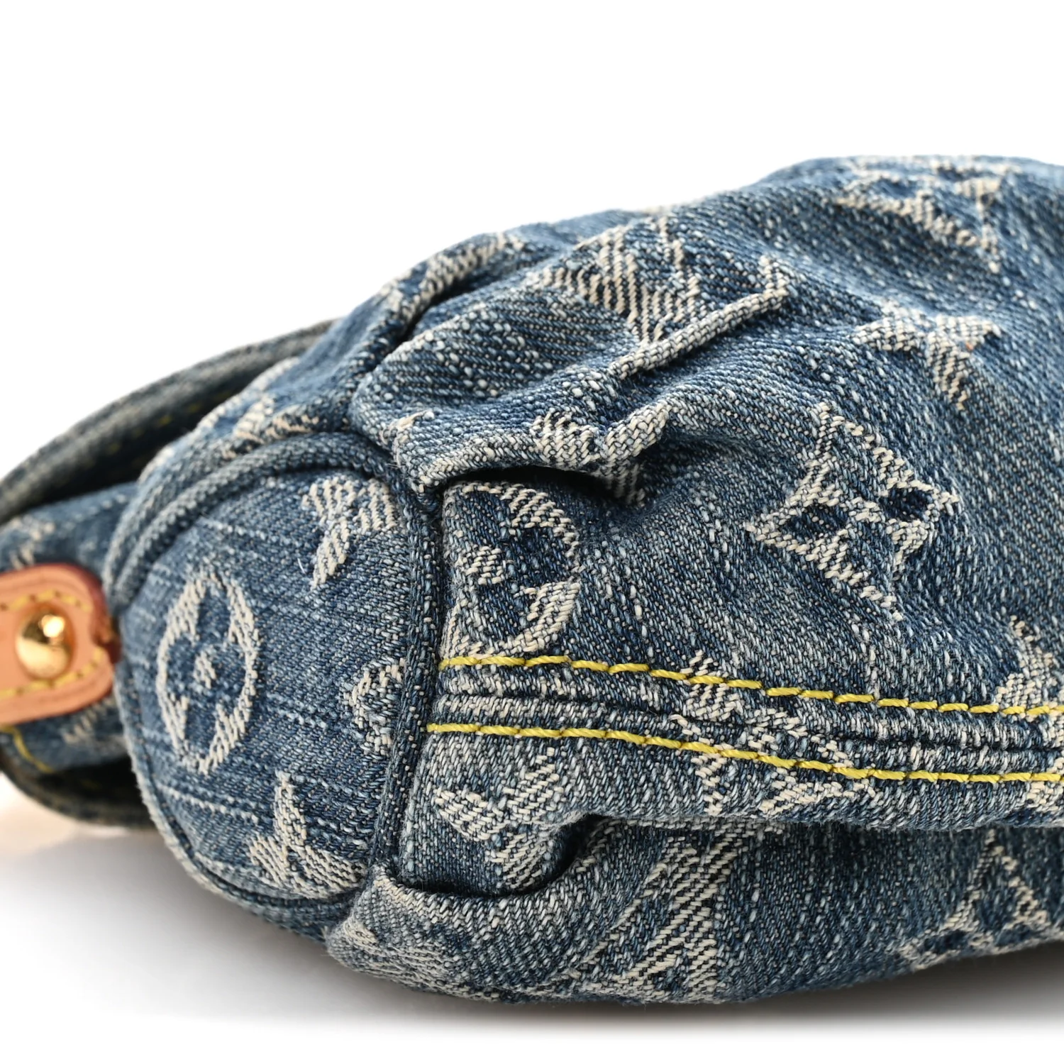 Monogram Denim Mini Pleaty Blue - Top Club
