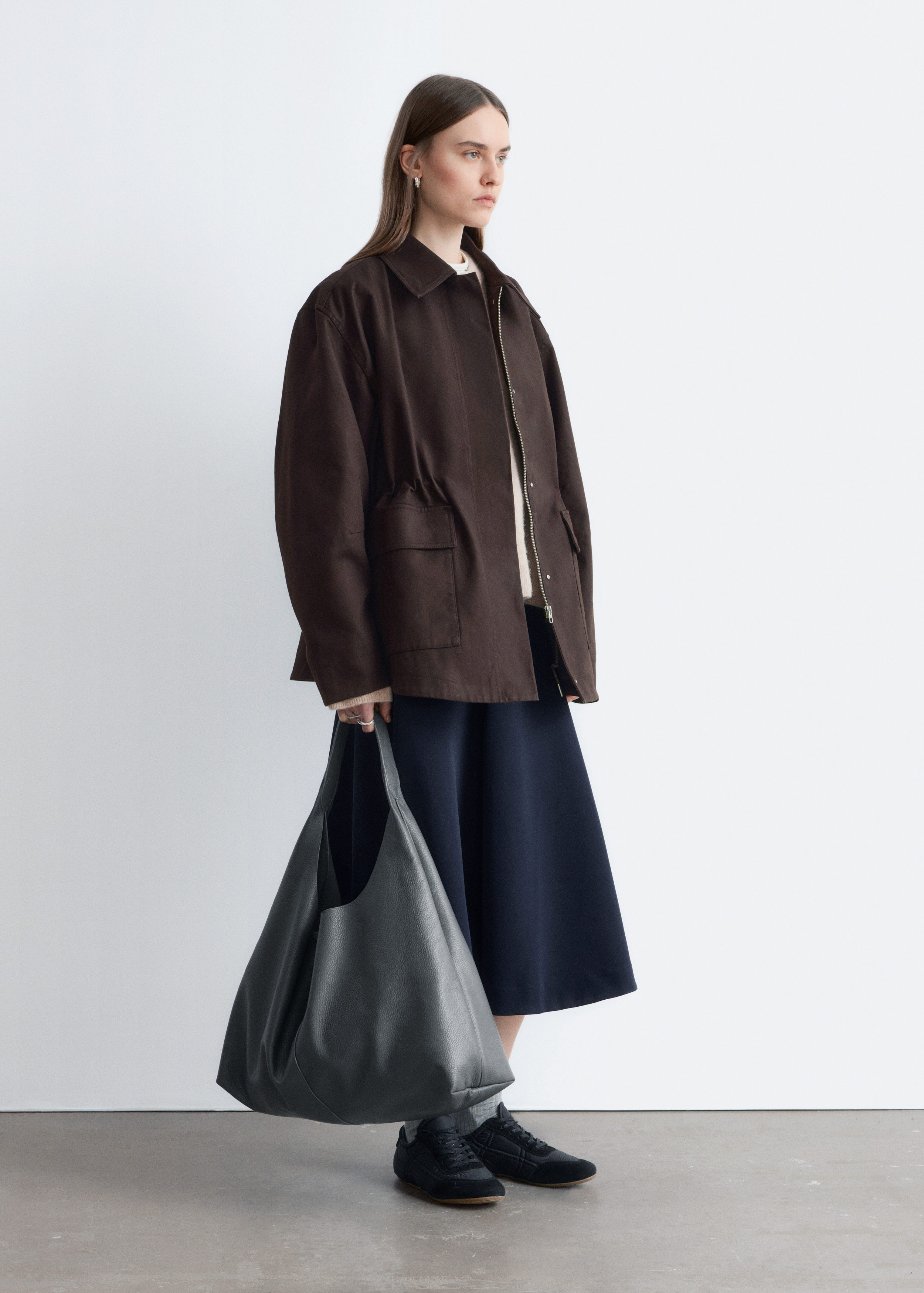 & Other Stories OVERSIZED DRAWSTRING UTILITY JACKET