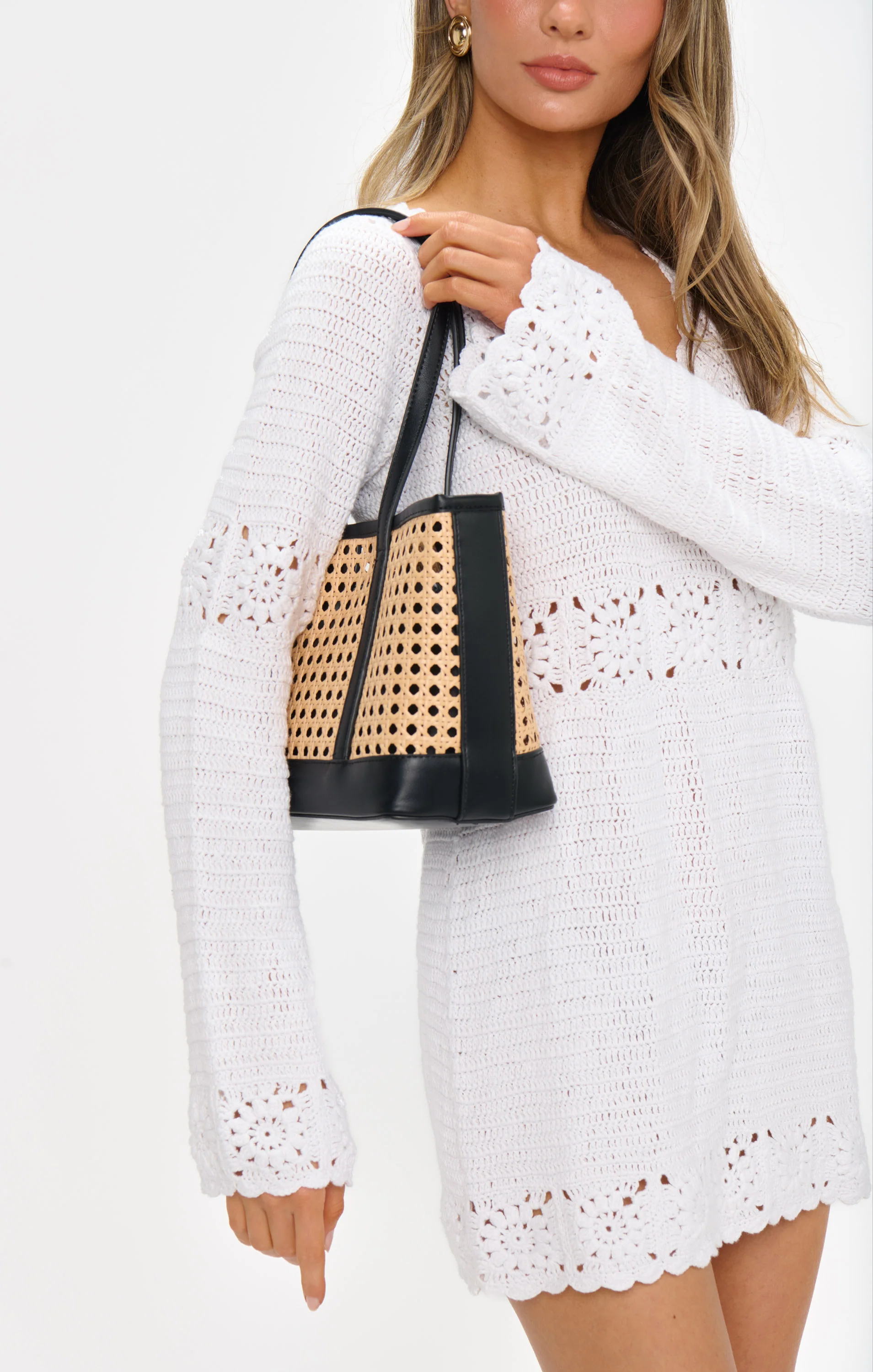 Soleil Mini Tote ~ Black and Natural