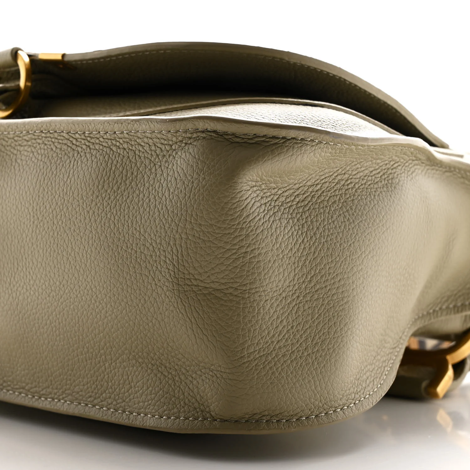 Calfskin Braided Medium Marcie Double Carry Slate Green - Top Club