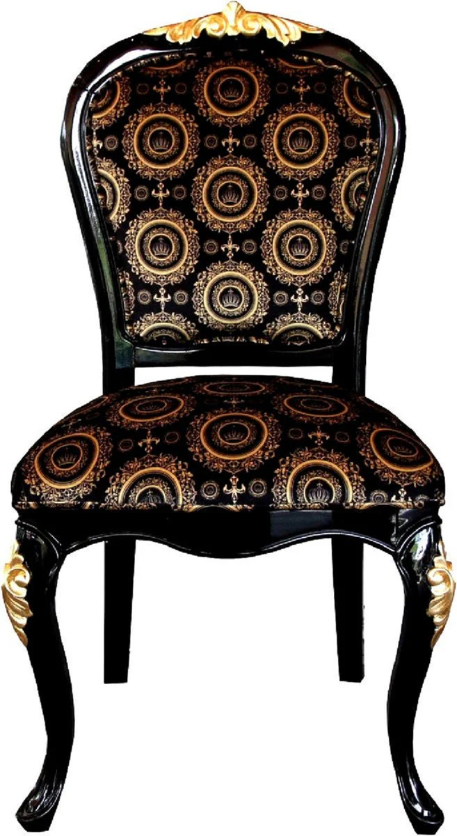 Pompöös by Baroque luxury dining room set Krone - Pompöös baroque dining table with glass top and 8 chairs designed by Harald Glööckler - dining room furniture in the baroque style