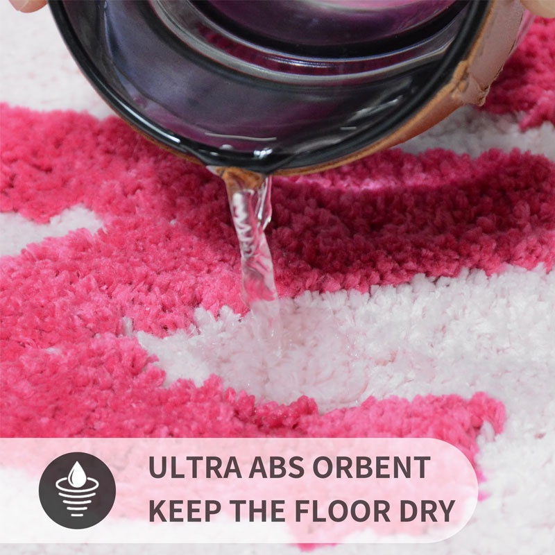 Shaggy bath mat