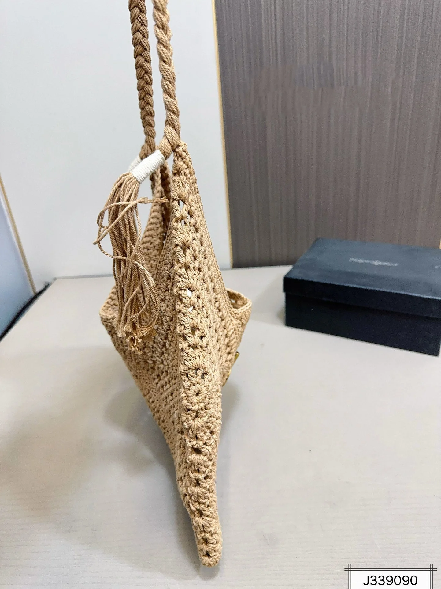 SAINT LAURENT YSL Raffia Tote Bag Beach Casual 37x22cm - Top Club