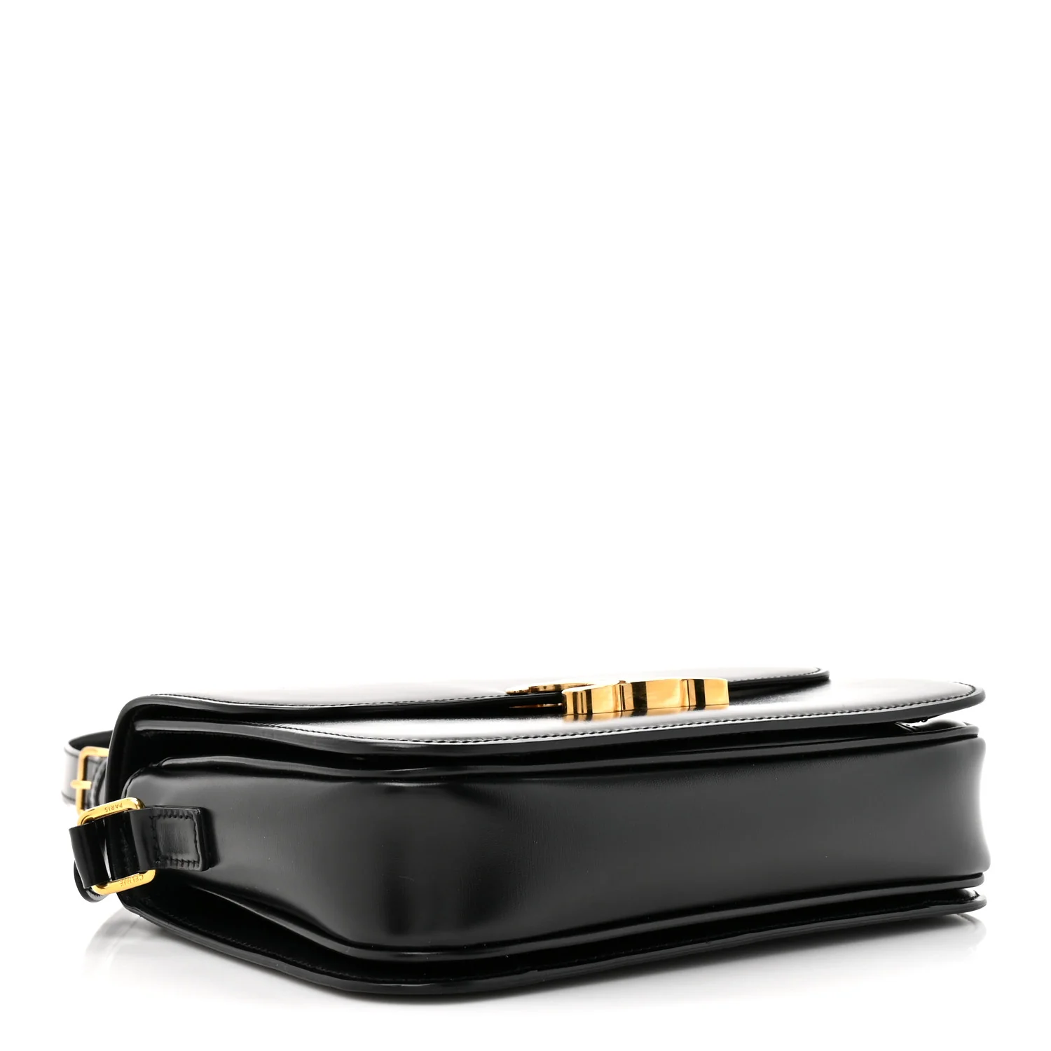 Shiny Calfskin Medium Triomphe Black - Top Club