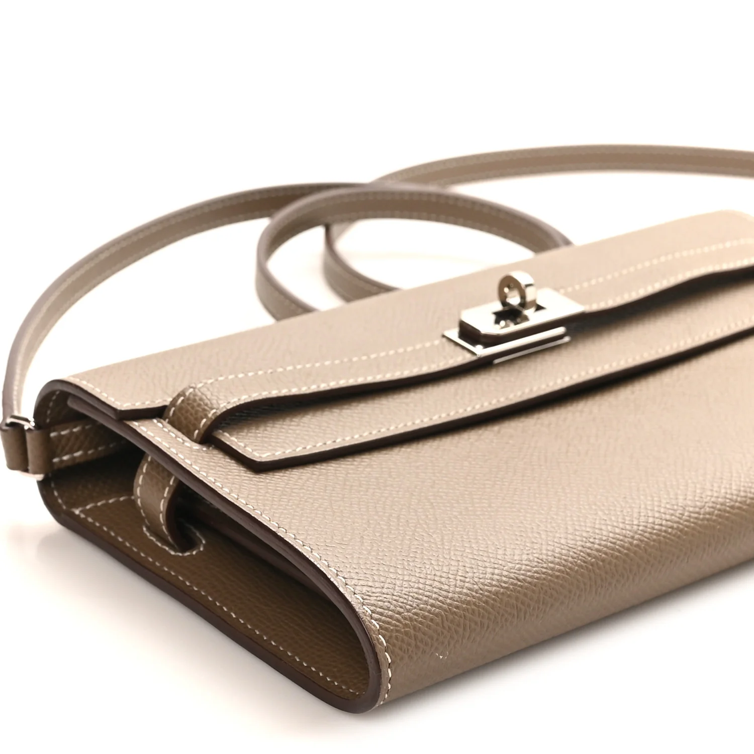 Epsom Kelly Wallet To Go Etoupe - Top Club