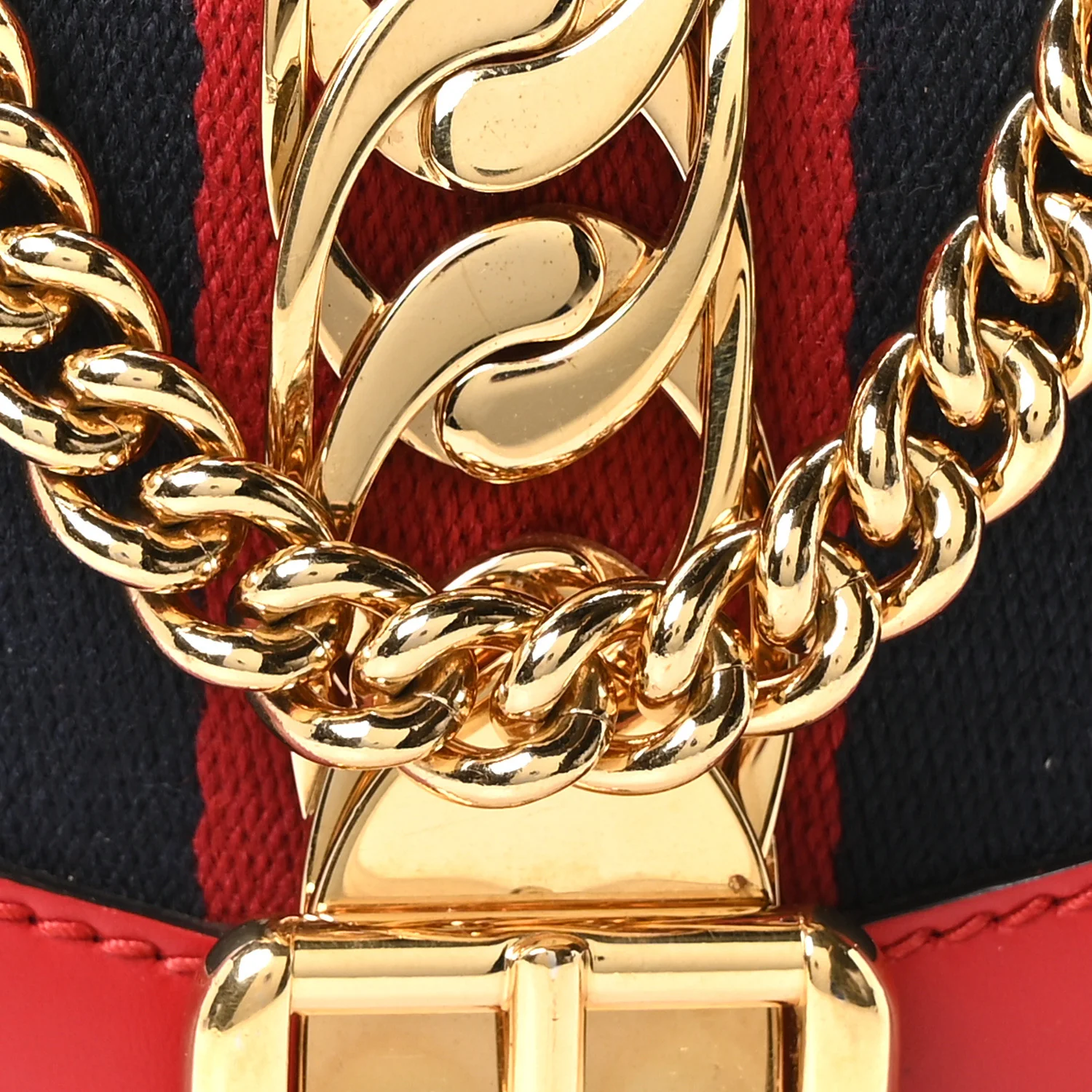 Calfskin Mini Sylvie Chain Shoulder Bag Hibiscus Red - Top Club