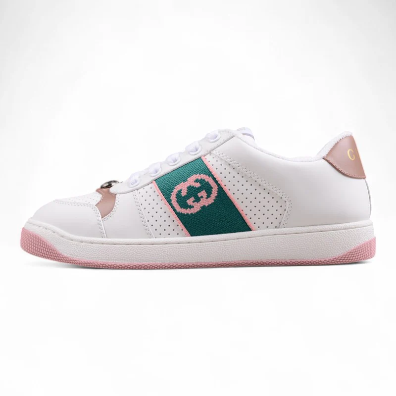 GUCCI Women's Screener 'White Light Pink Green' - Sneaker Replica Workshop