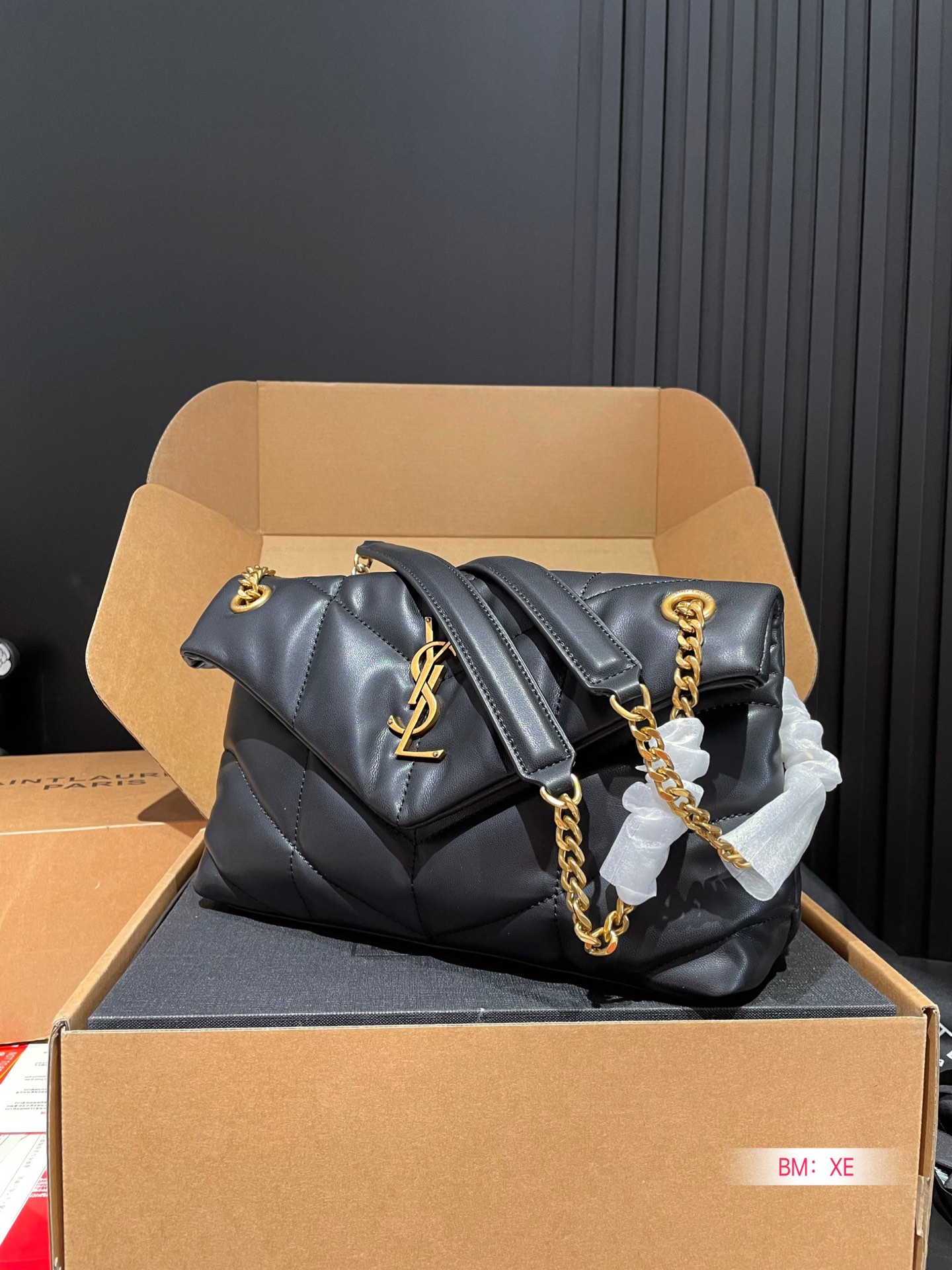 Y PUFFER SMALL SIZE BAG IN QUILTED LAMBSKIN Size: 28*17 CM - Top Club