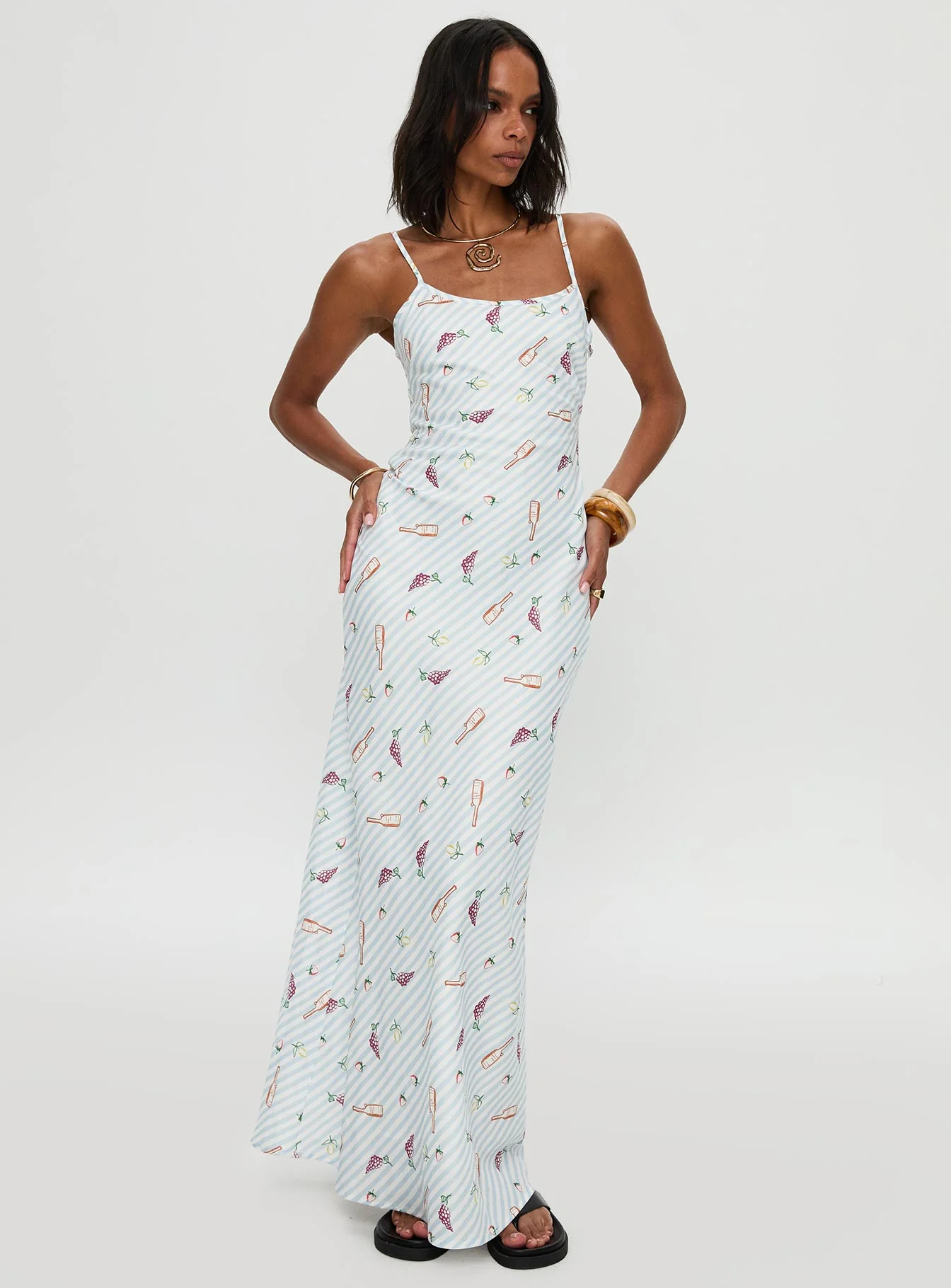 Charcuterie Maxi Dress Blue