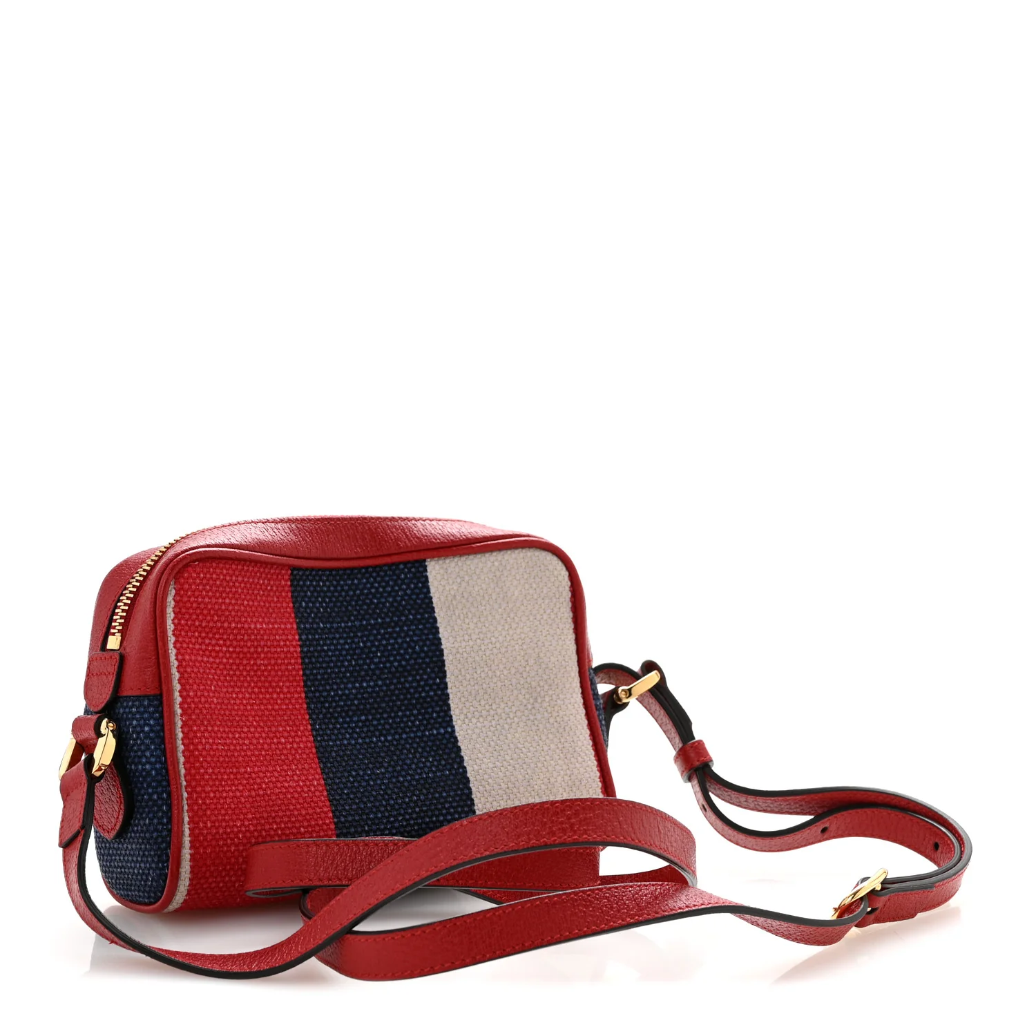Canvas Sylvie Stripe Mini Ophidia Camera Bag Mystic White Hibiscus Red Maritime - Top Club