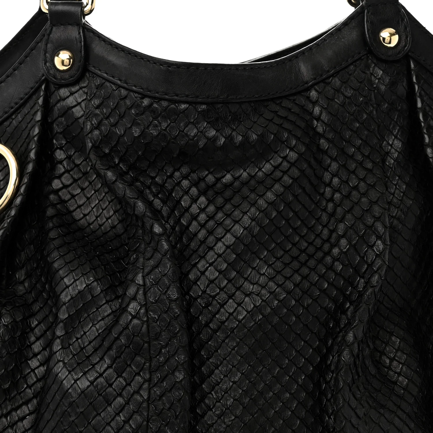 Snakeskin Large Sukey Tote Black - Top Club