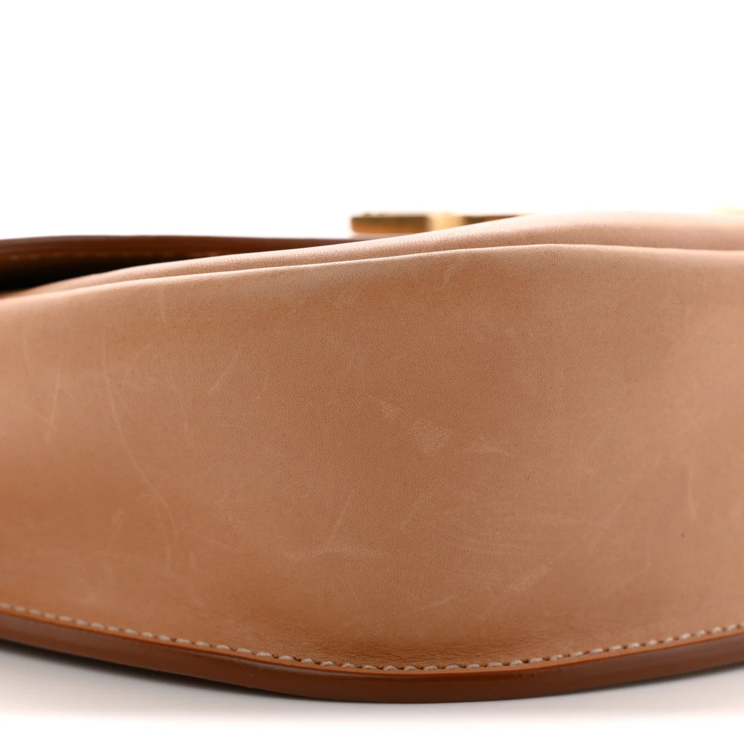 Smooth Vintage Calfskin Monogram Medium Kaia Satchel Gold - Top Club
