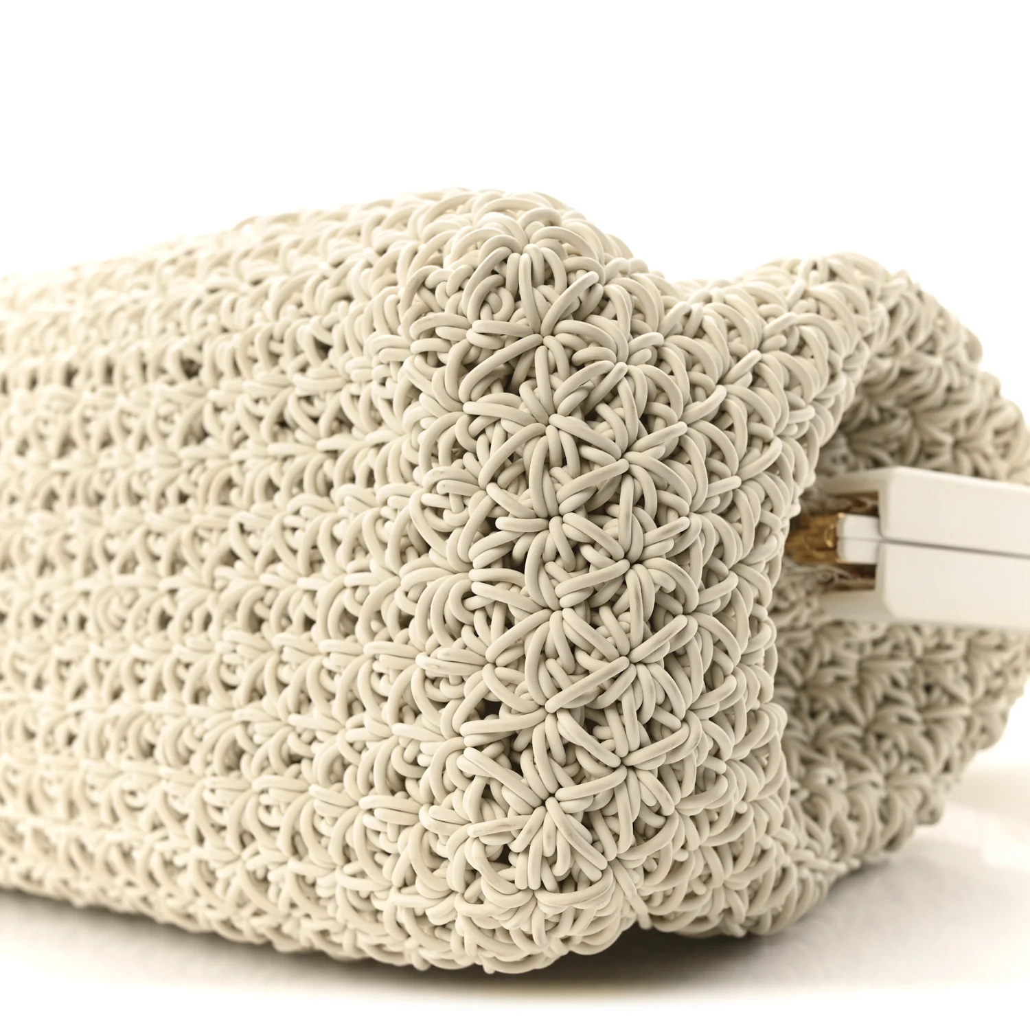 Rubber Crochet Medium The Point Triangle Bag Chalk - Top Club