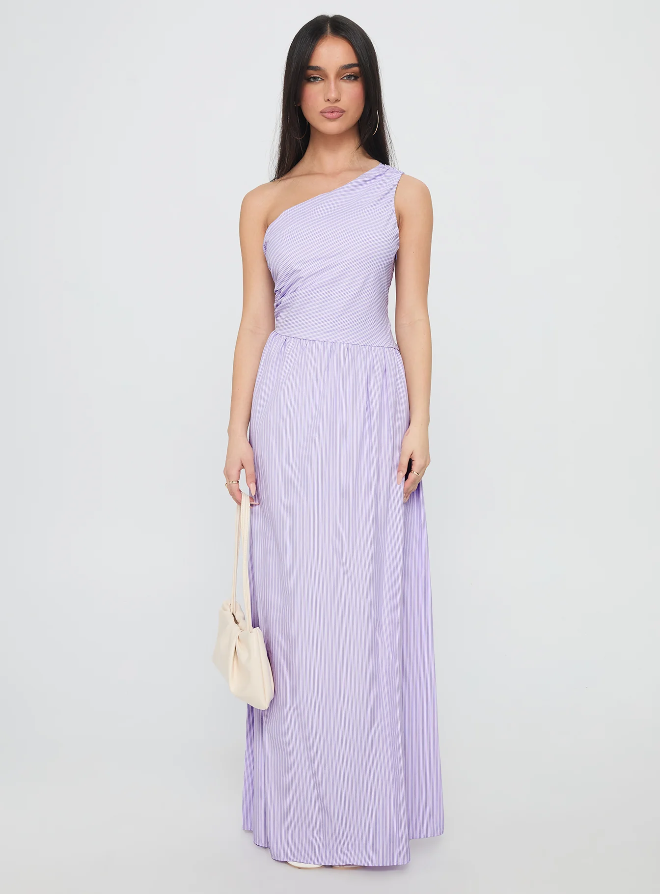 Allicia One Shoulder Maxi Dress Purple