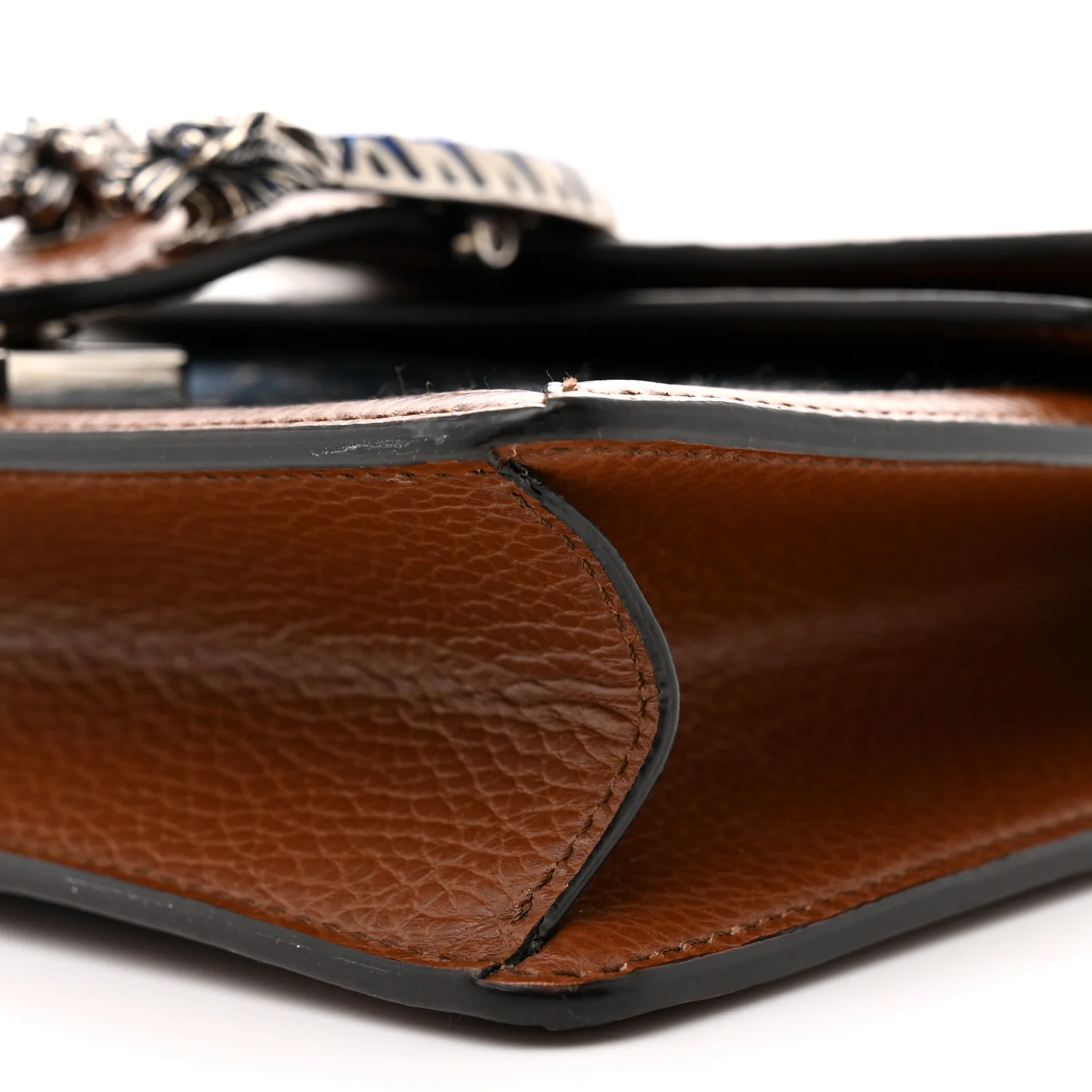 New Denim GG Monogram Dollar Calfskin Enamel Mini Dionysus Shoulder Bag Blue Tea Cuir Epilog Electric Blue - Top Club