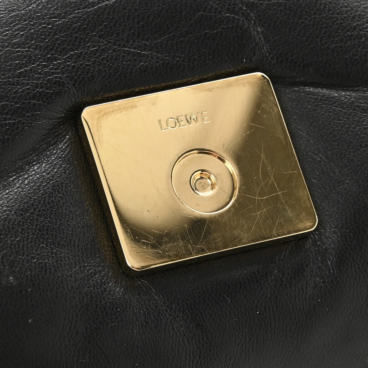 Shiny Nappa Lambskin Mini Goya Puffer Bag Black - Top Club
