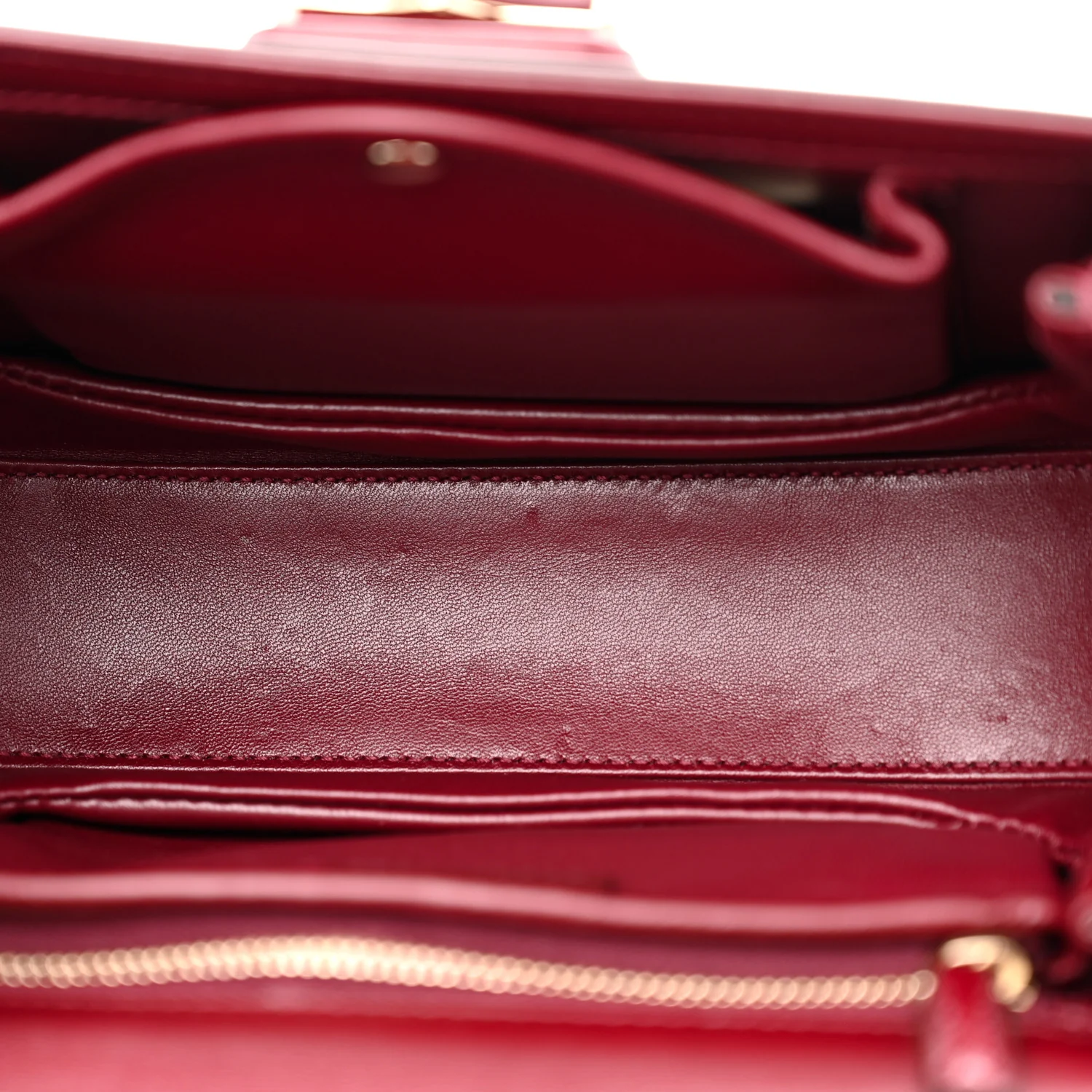 Boarded Dyana Lux Calfskin Web Monochrome Small Bamboo 1947 Top Handle Bag Rosso Ancora - Top Club