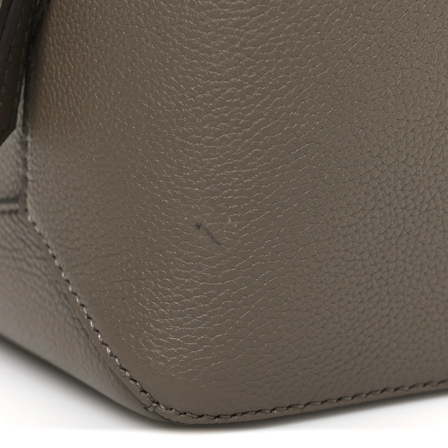 Soft Grained Small Puzzle Edge Bag Taupe - Top Club