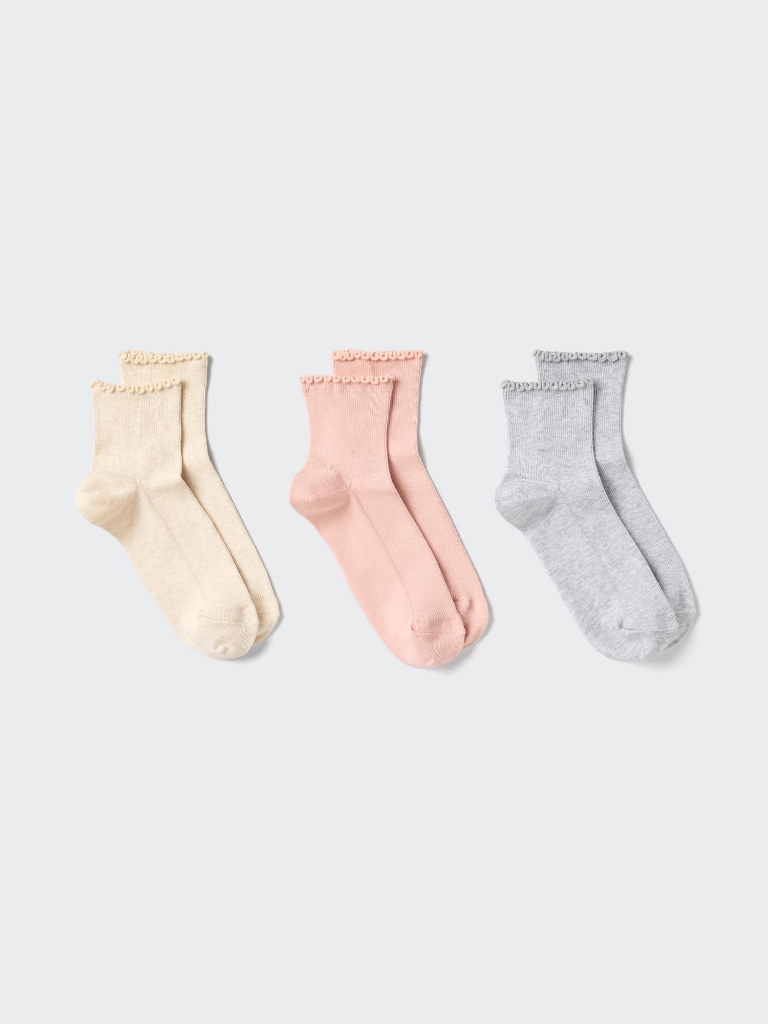Socks 3 Pairs (Crew Mellow)
