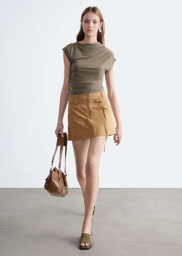 & Other Stories DRAPED JERSEY TOP
