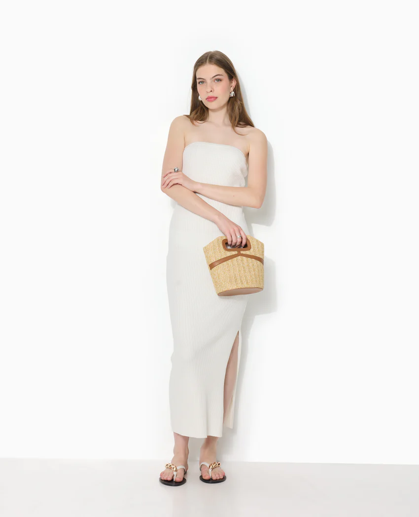 Pimkie Robe longue bustier en maille côtelée