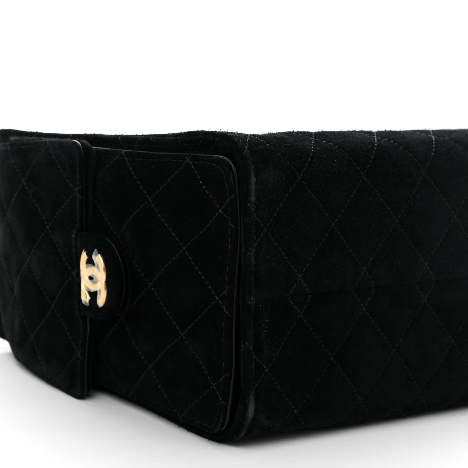 Suede Quilted Small Chanel 25 Handbag Black - Top Club