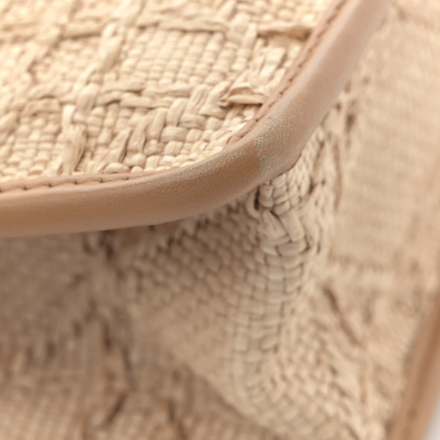 Raffia Calfskin 30 Montaigne Flap Bag Beige - Top Club