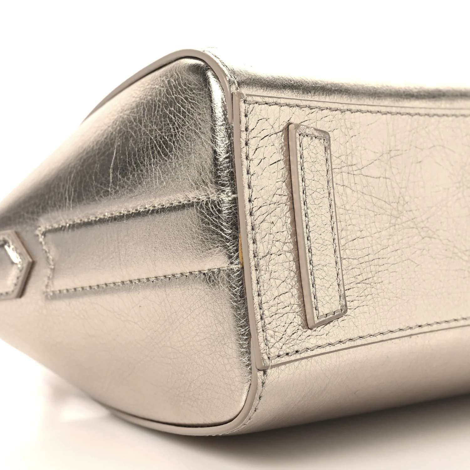 Laminated Lambskin Mini Antigona Gold - Top Club