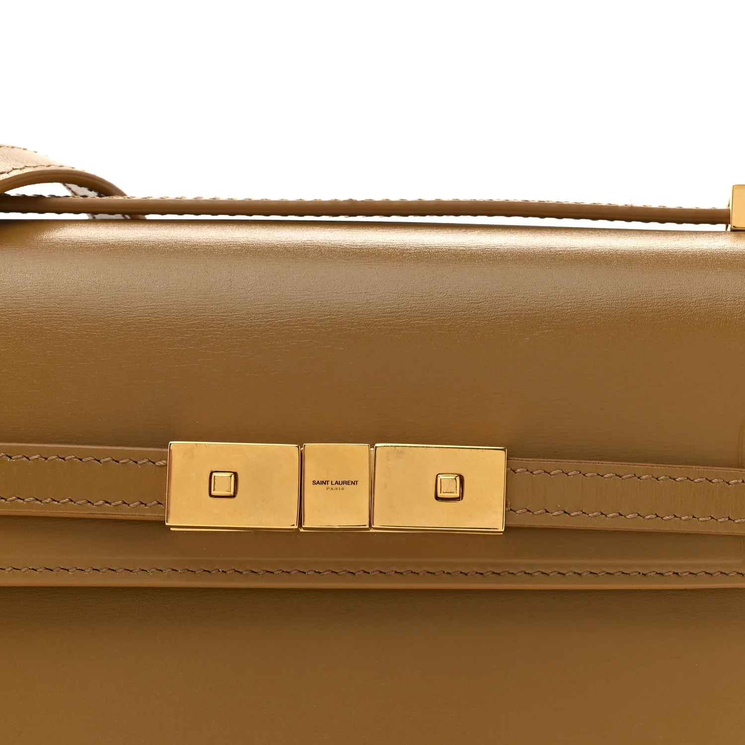 Smooth Calfskin Mini Manhattan Shoulder Bag Natural Tan - Top Club