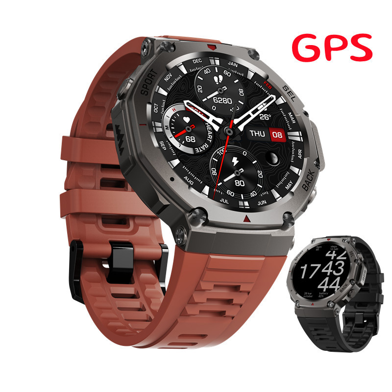 Cross-border DM58 Smartwatch with AMOLED Screen, Bluetooth Calling, GPS, Altitude, Barometric Pressure, Compass, 5ATM Waterproof, NFC