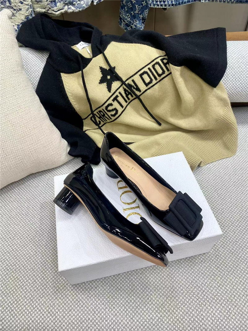 dior ldyle pearl square buckle retro ballet pumps - Sneaker Replica Workshop