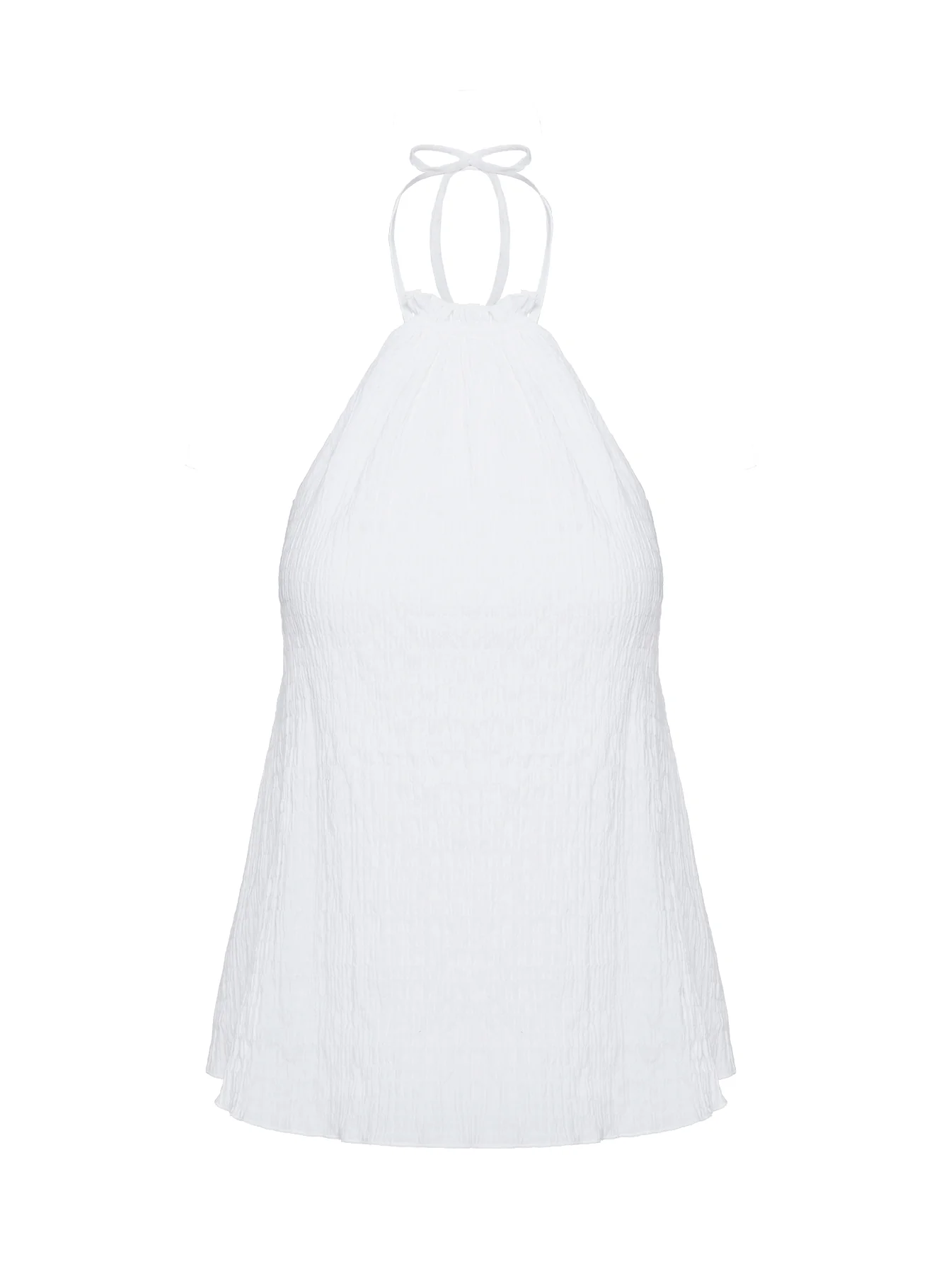 Flutter Halter Top White