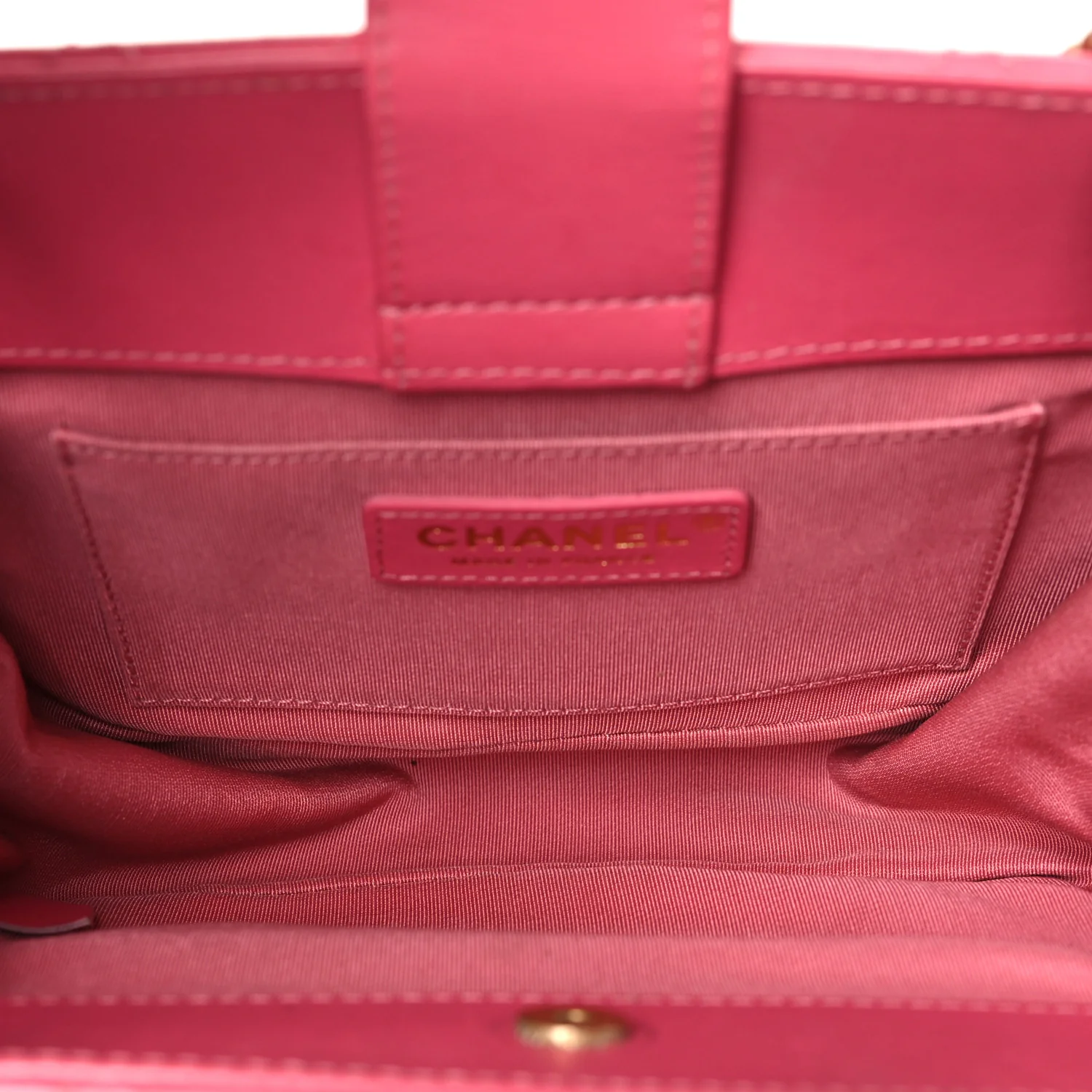Calfskin Quilted Small CC Chain Accordion Tote Pink - Top Club