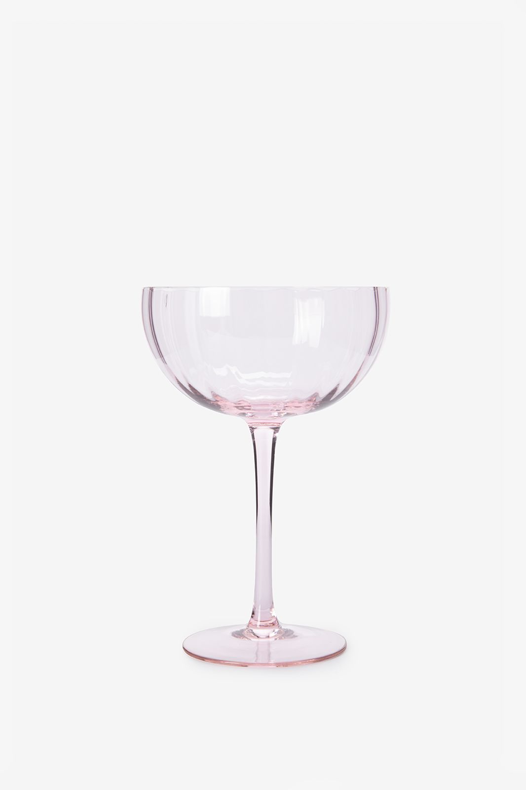 Lichtroze cocktailglazen Scallop