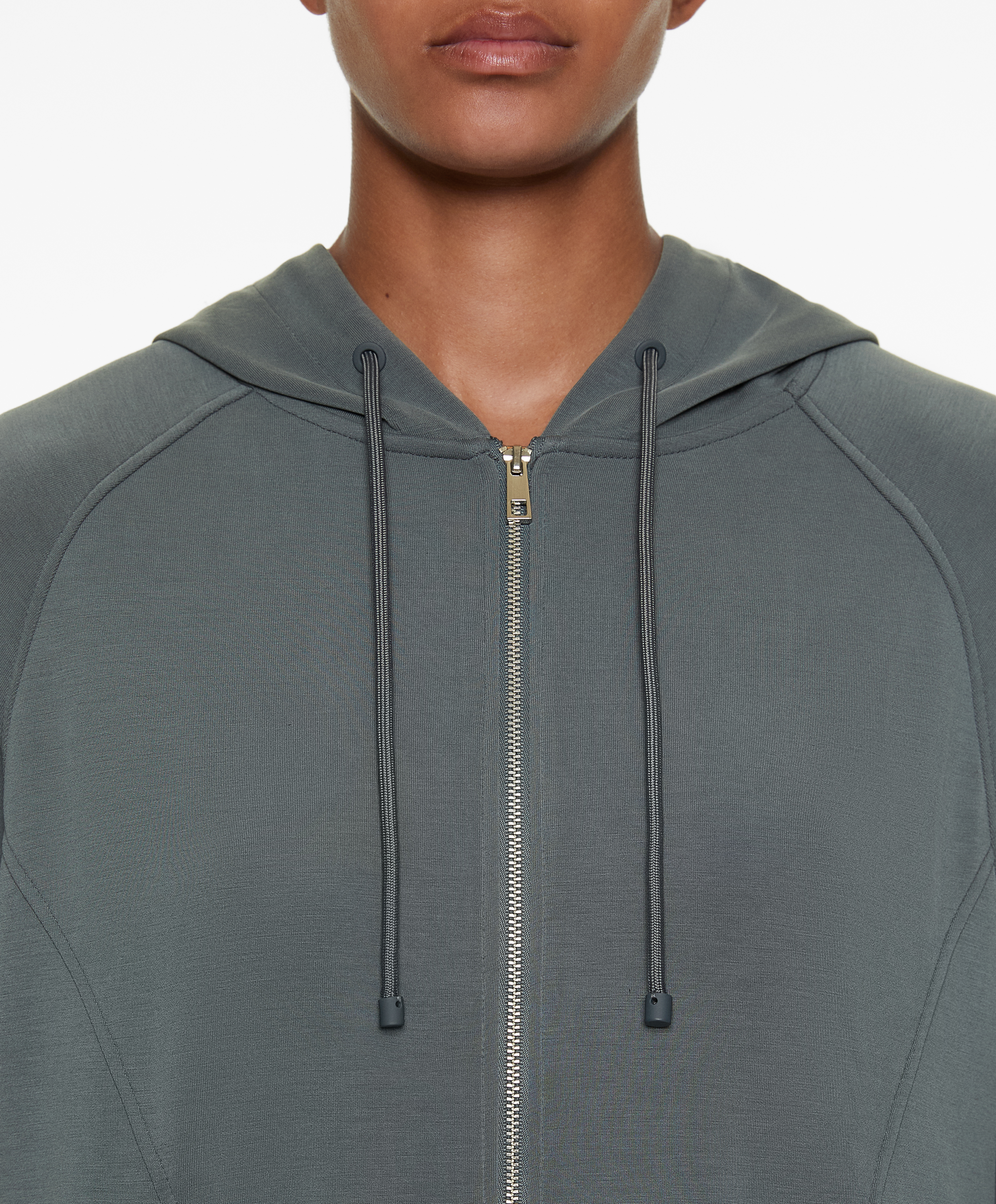 OYSHO Knit hooded jacket with modal