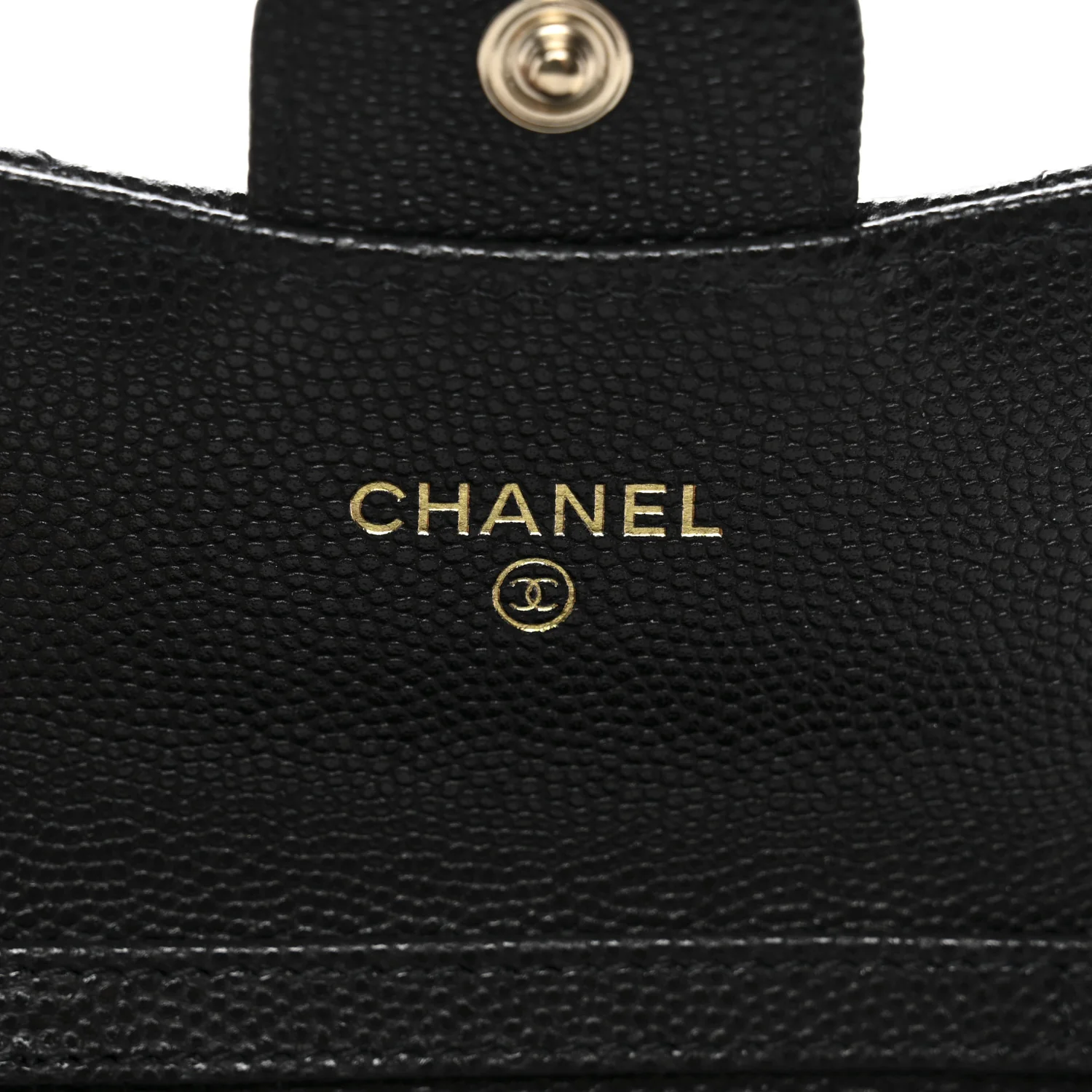 Caviar Quilted Flap Card Holder On Chain Black - Top Club