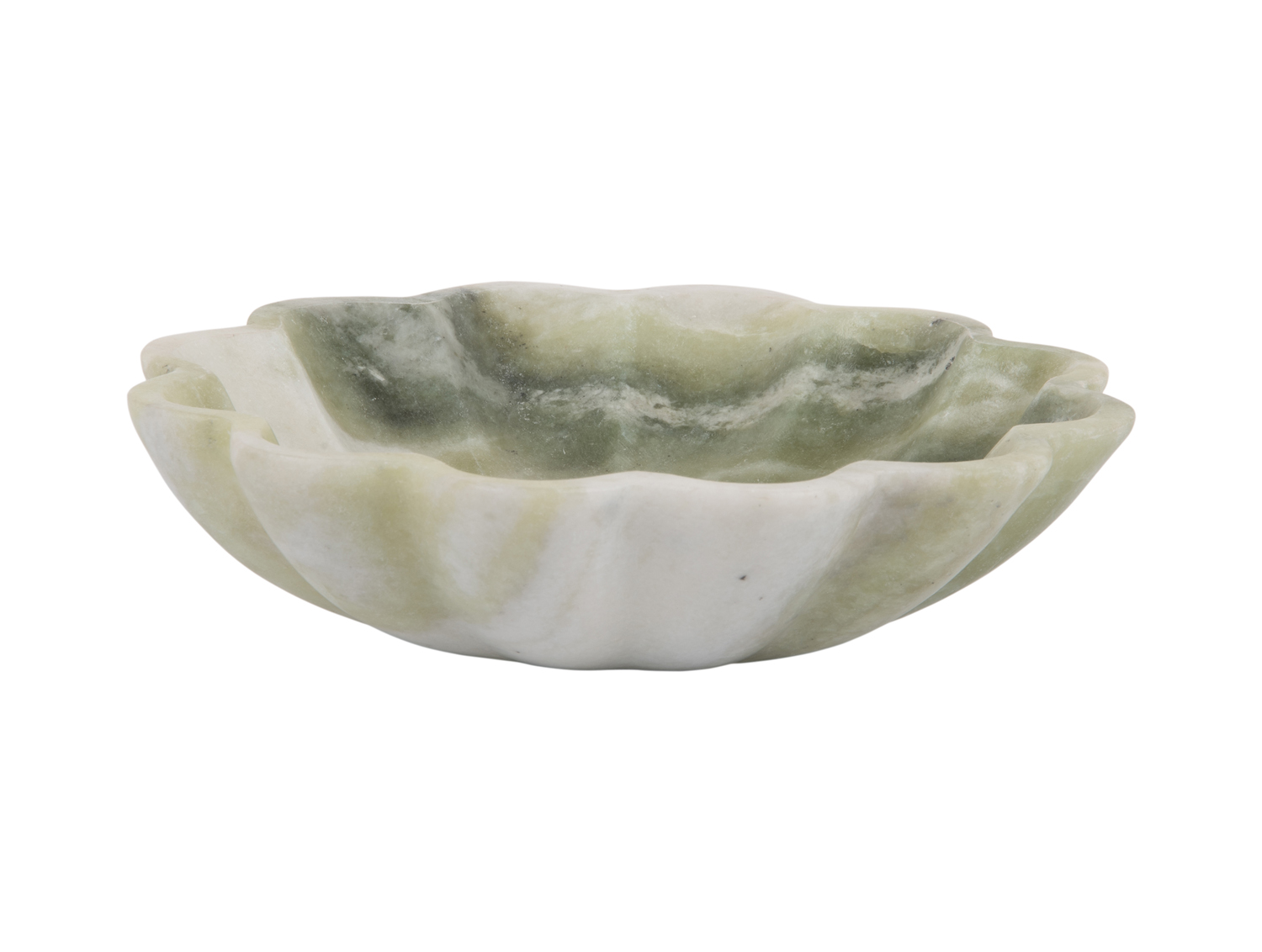 Bowl Flower marble himalayan green
