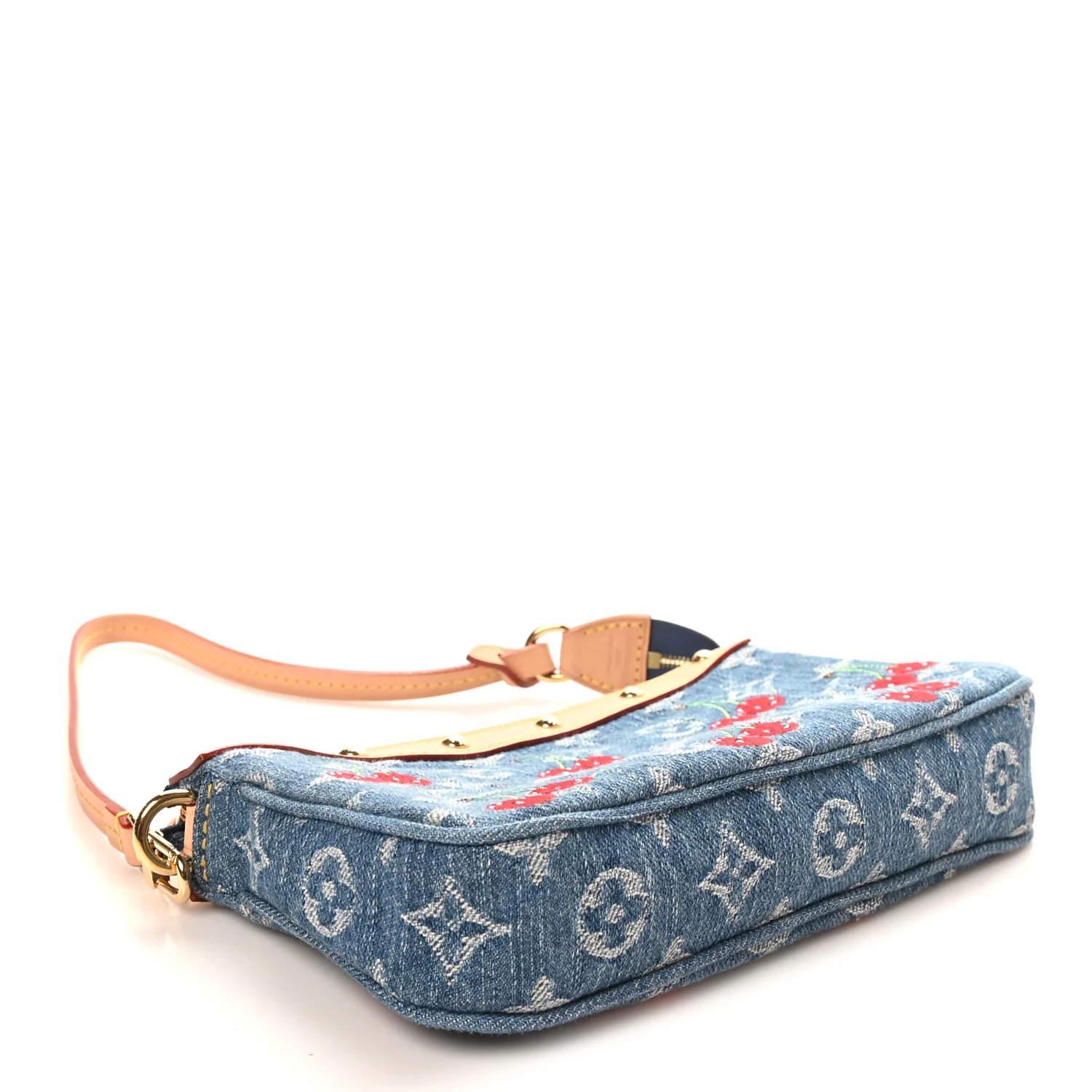 LV X TM Monogram Denim Cerises Pochette Accessories Blue - Top Club