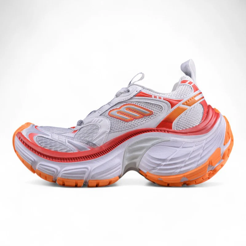 Balenciaga 10XL Sneaker – White/Red/Orange Mesh - Sneaker Replica Workshop