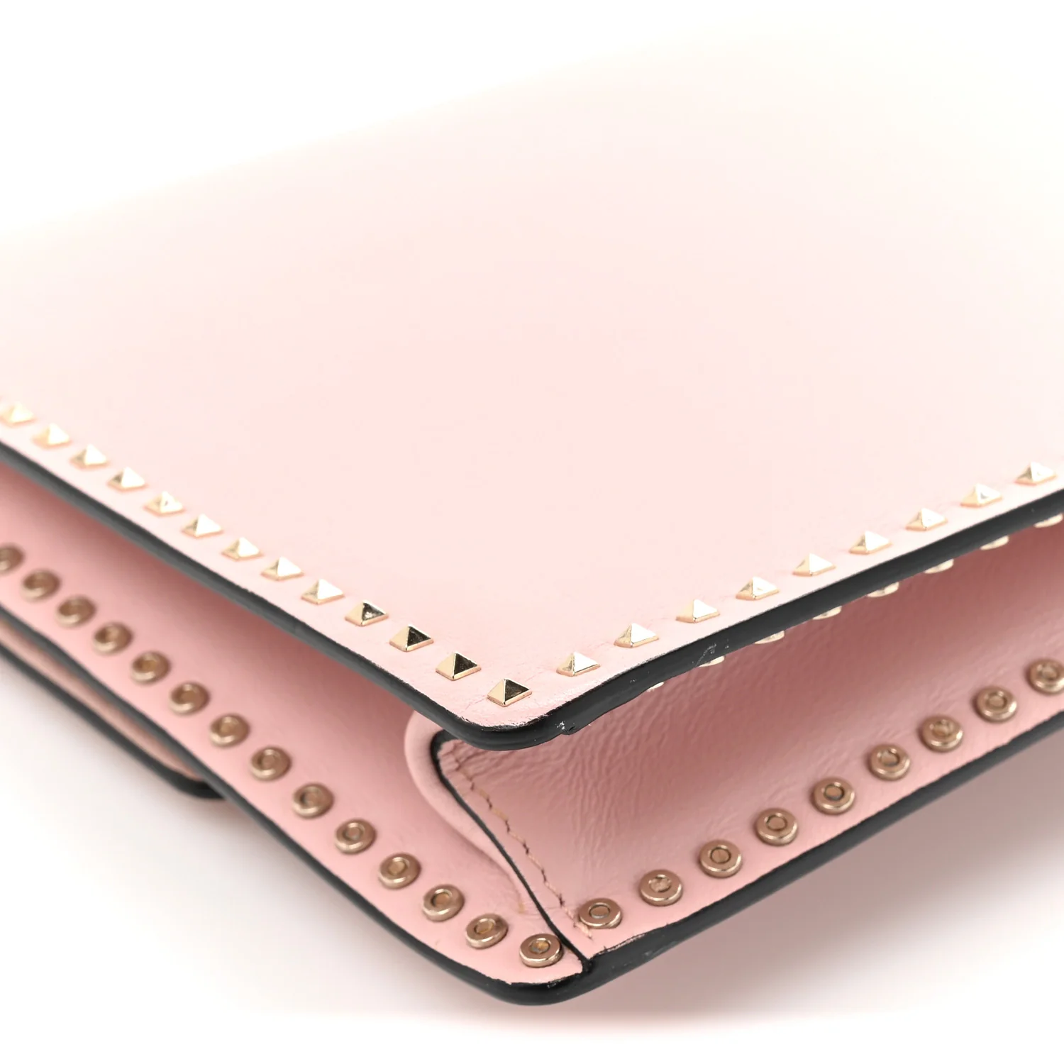 Nappa Micro Rockstud Wristlet Clutch Water Rose - Top Club
