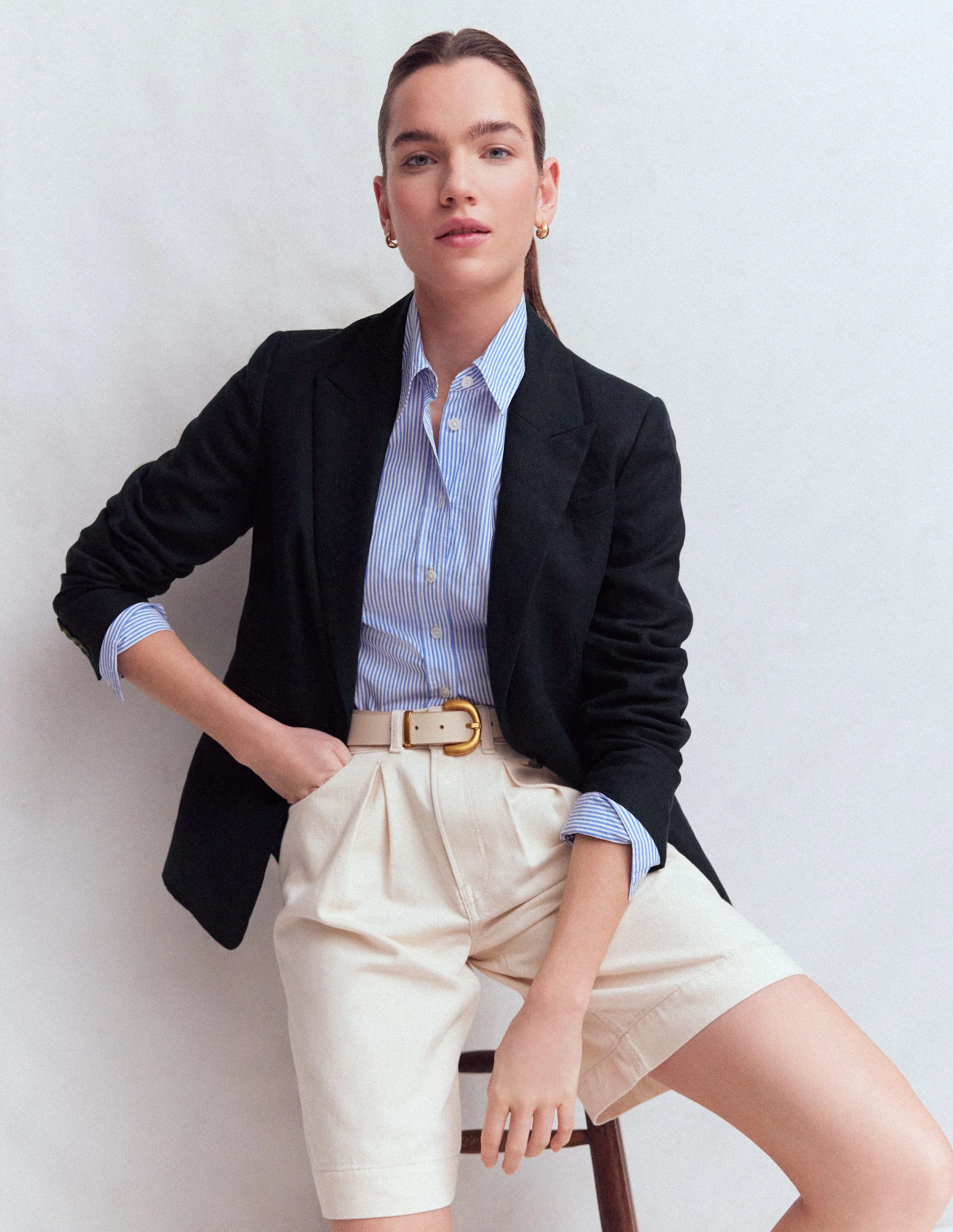 Stamford Leinenblazer-Marineblau