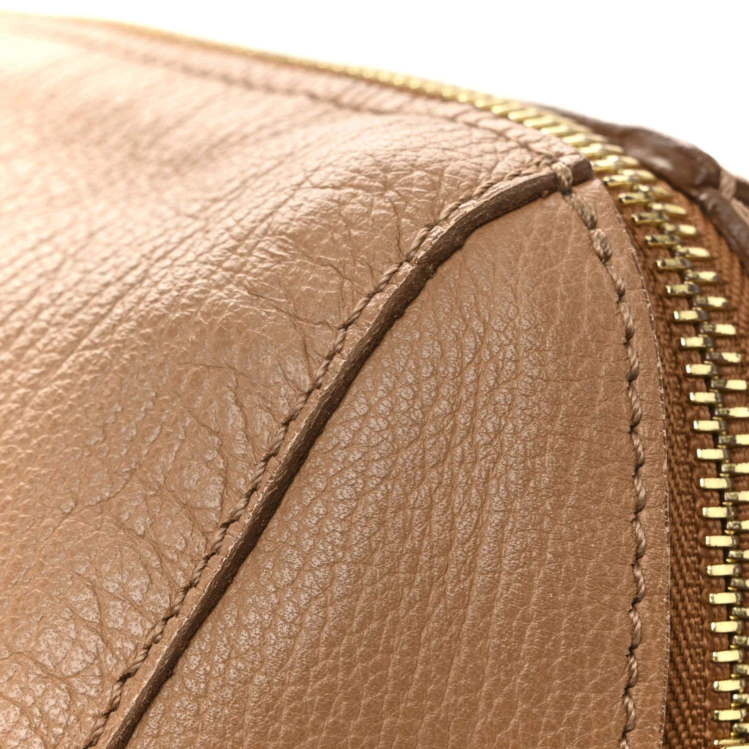 Glossy Goatskin Medium Del Rey Satchel Fudge - Top Club