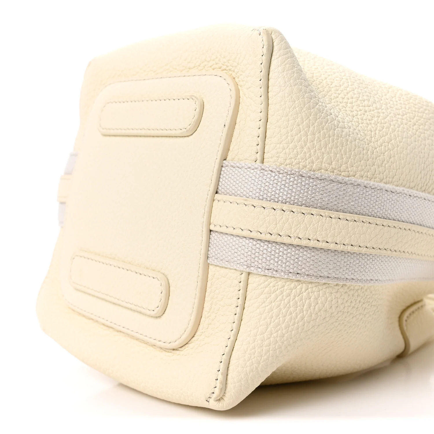 Grained Calfskin Micro Bale Bag Whisper White - Top Club