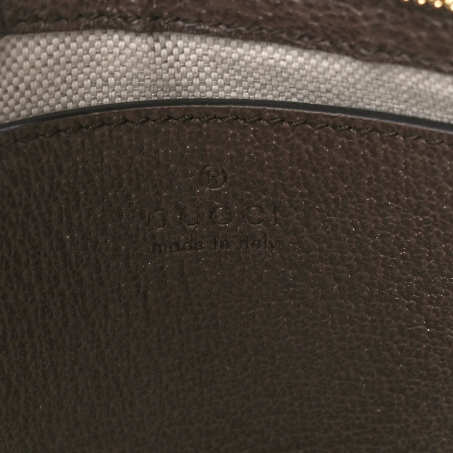 GG Supreme Monogram Textured Dollar Calfskin Web Small Ophidia GG Handbag Beige Ebony New Acero - Top Club
