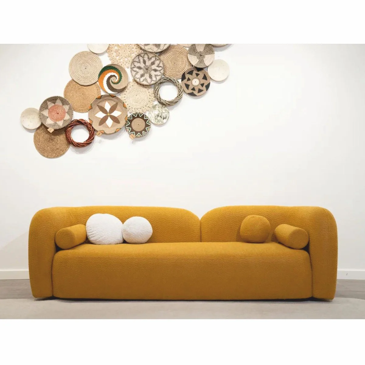 Luxury living room & hotel sofa ocher 240 cm - luxury furniture
