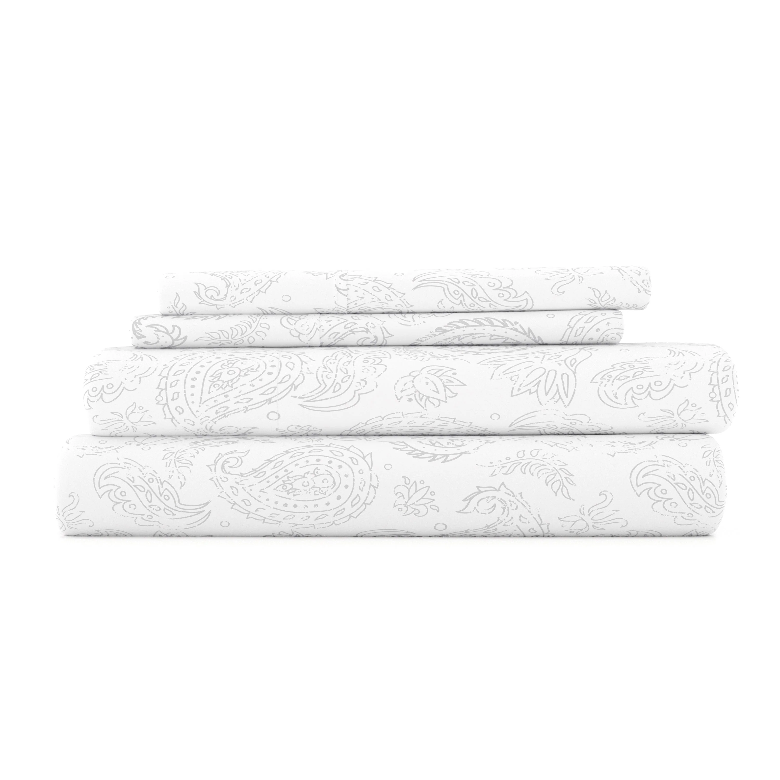 Coarse Paisley Pattern 4-Piece Sheet Set - Sale
