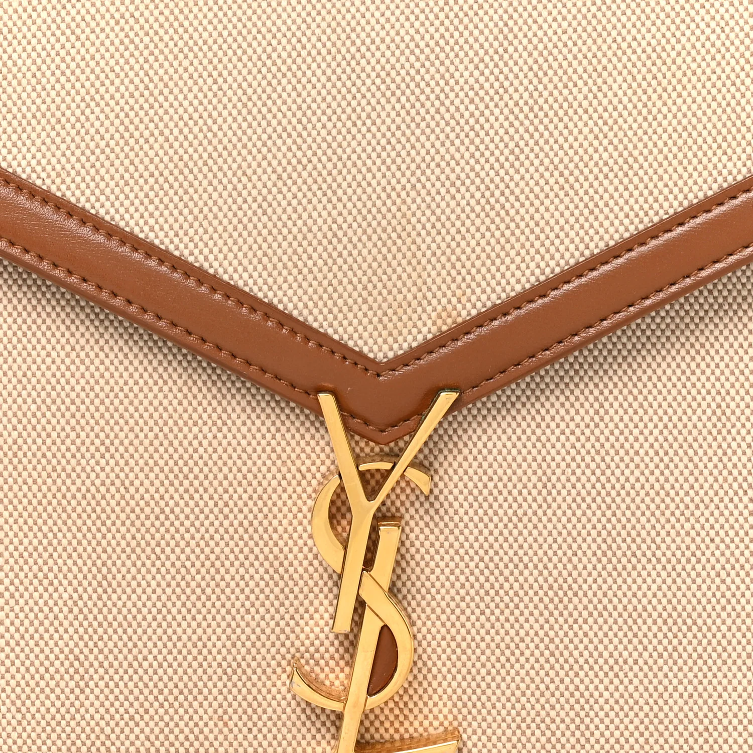Canvas Calfskin Medium Classic Monogram Cassandra Top Handle Tan Natural - Top Club