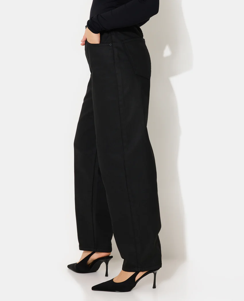 Pimkie Jean barrel enduit taille haute